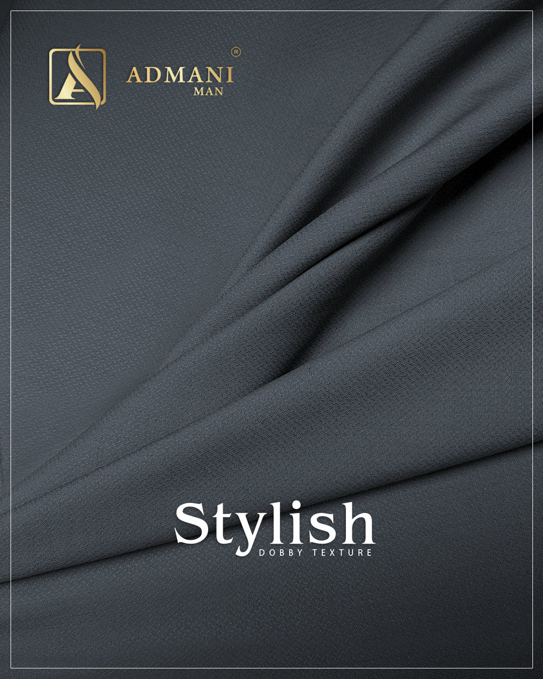 Stylish Arsenic Gray premium wash & wear fabric for men's clothing

