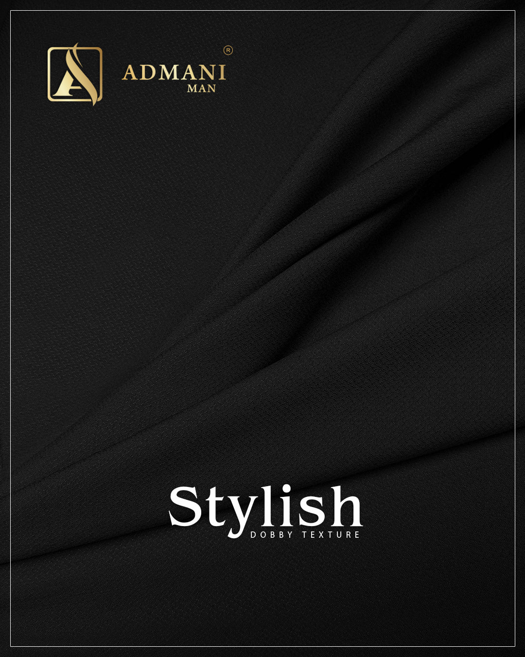 Stylish Black premium wash & wear fabric for men by Admani

