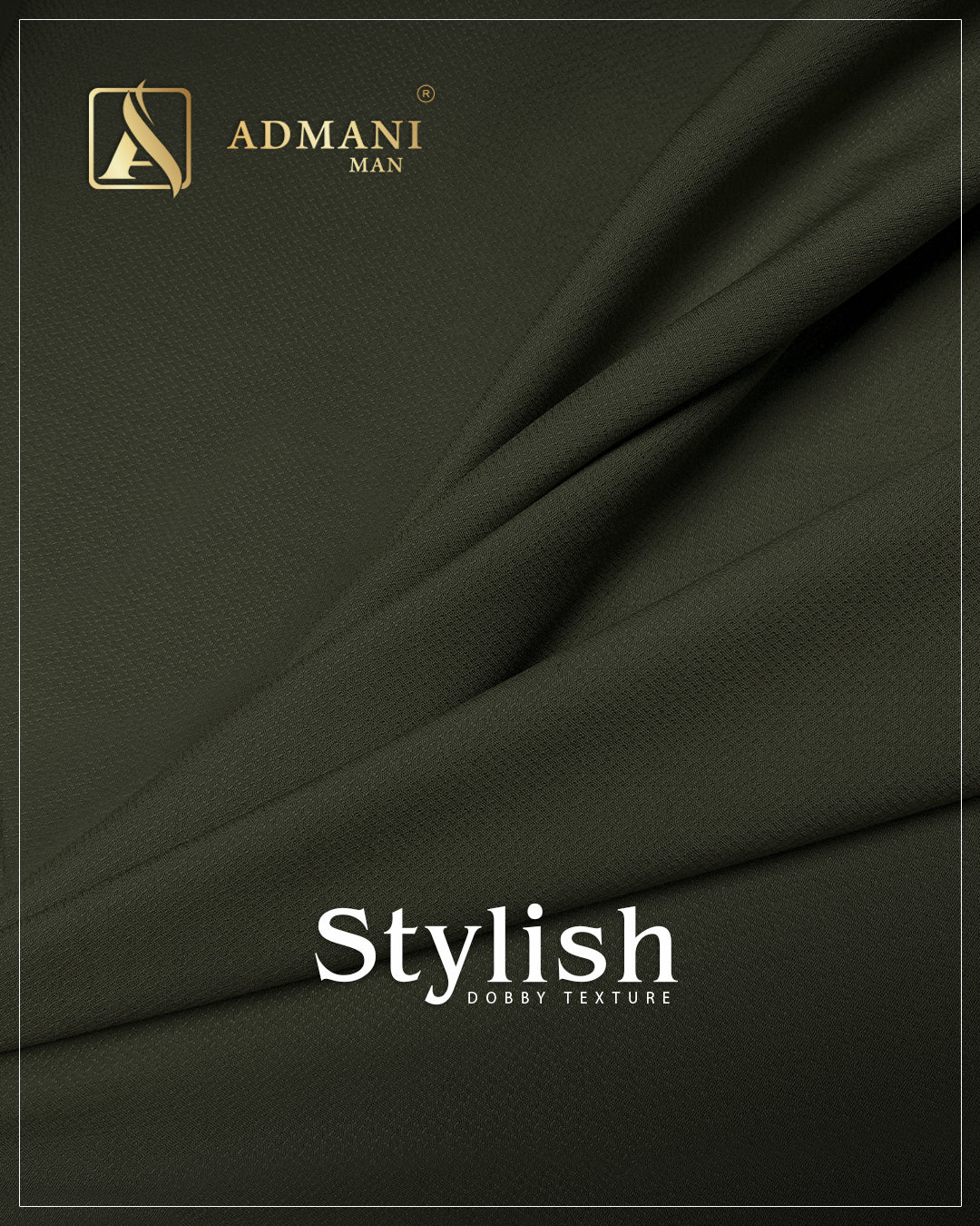 Stylish Seaweed green premium wash & wear fabric by Admani

