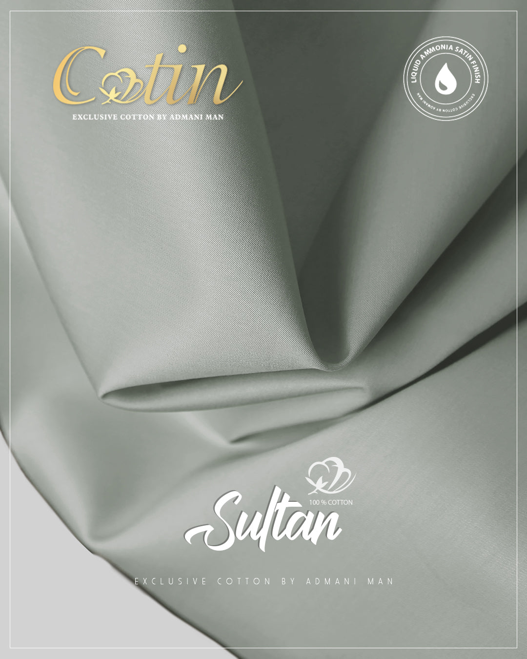 Sultan Off White Premium Egyptian Cotton Liquid Ammonia Fabric for Classic Shalwar Kameez by Admani Pakistan