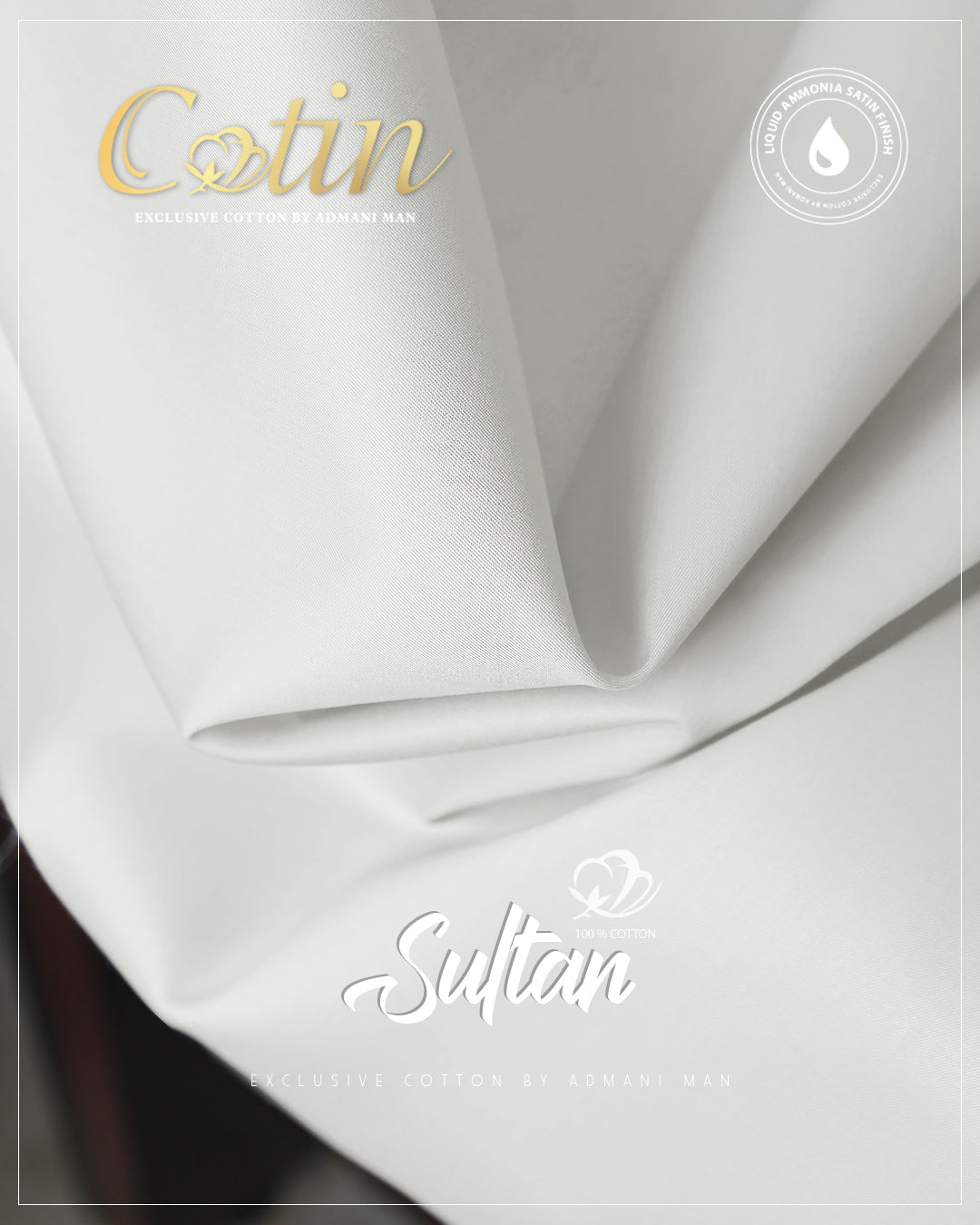 Sultan Spruce Green Premium Egyptian Cotton Liquid Ammonia Fabric for Menswear Shalwar Kameez by Admani Pakistan
