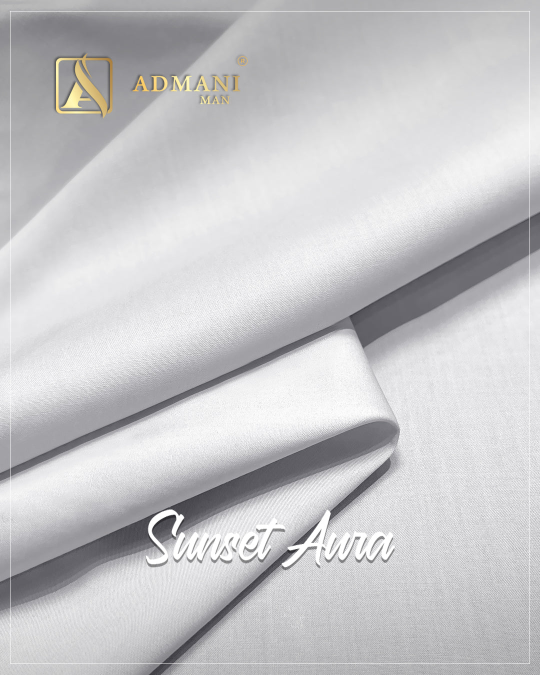 Sunset Aura White Unstitched Shalwar Kameez Fabric Mens Clothing Pakistan by Admani Menswear