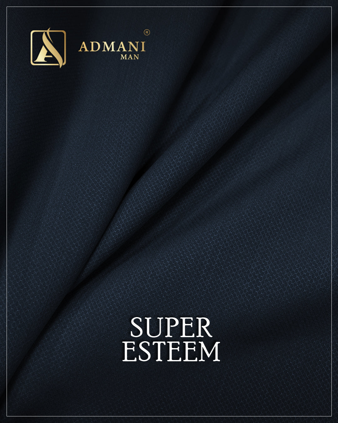 Super Esteem Blue Sapphire Unstitched Fabric Mens Clothing Pakistan by Admani Menswear