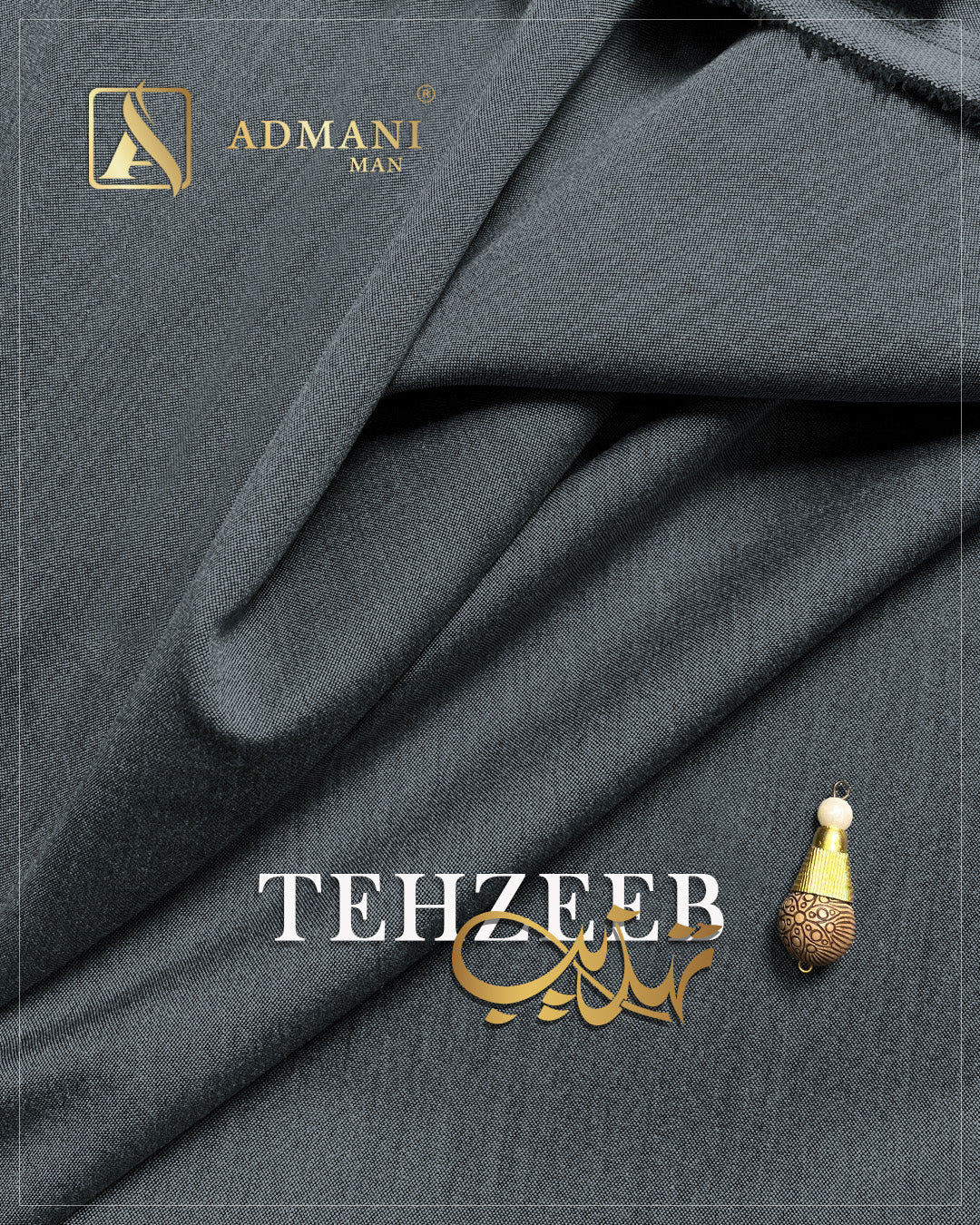Tehzeeb Arsenic medium winter fabric for men's shalwar kameez