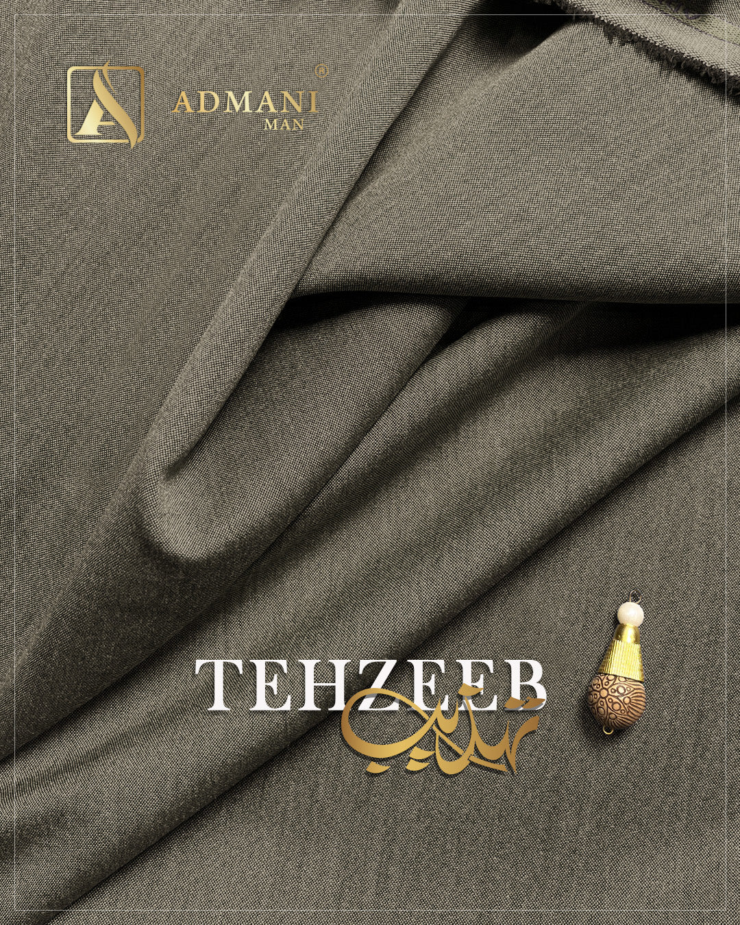 Tehzeeb Sand Castle medium winter fabric for men's shalwar kameez