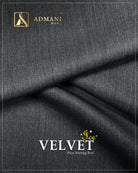 Velvet Ice Malaysia Grey Premium Dobby Medium-Winter Unstitched Fabric Menswear Shalwar Kameez by Admani Menswear Pakistan