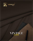 Vintage Vista Peanut Brown Unstitched Fabric Mens Clothing Pakistan by Admani Menswear