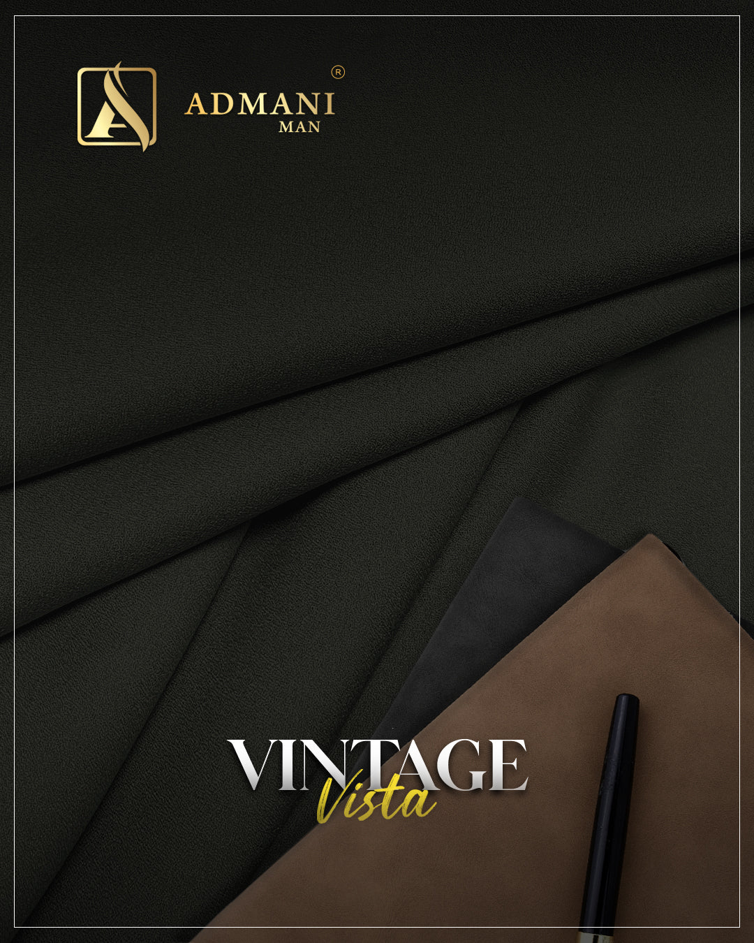 Vintage Vista Reseda Green Unstitched Fabric for Shalwar Kameez by Admani Menswear Pakistan