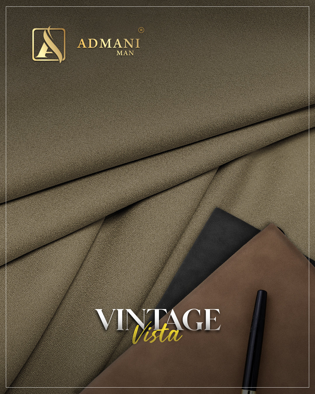 Vintage Vista Tawny Unstitched Shalwar Kameez Fabric Mens Clothing Pakistan by Admani Menswear