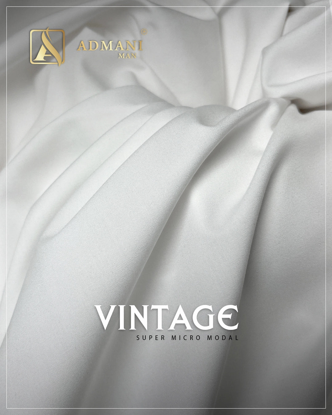 Vintage White super micro modal wash n wear fabric for menswear shalwar kameez