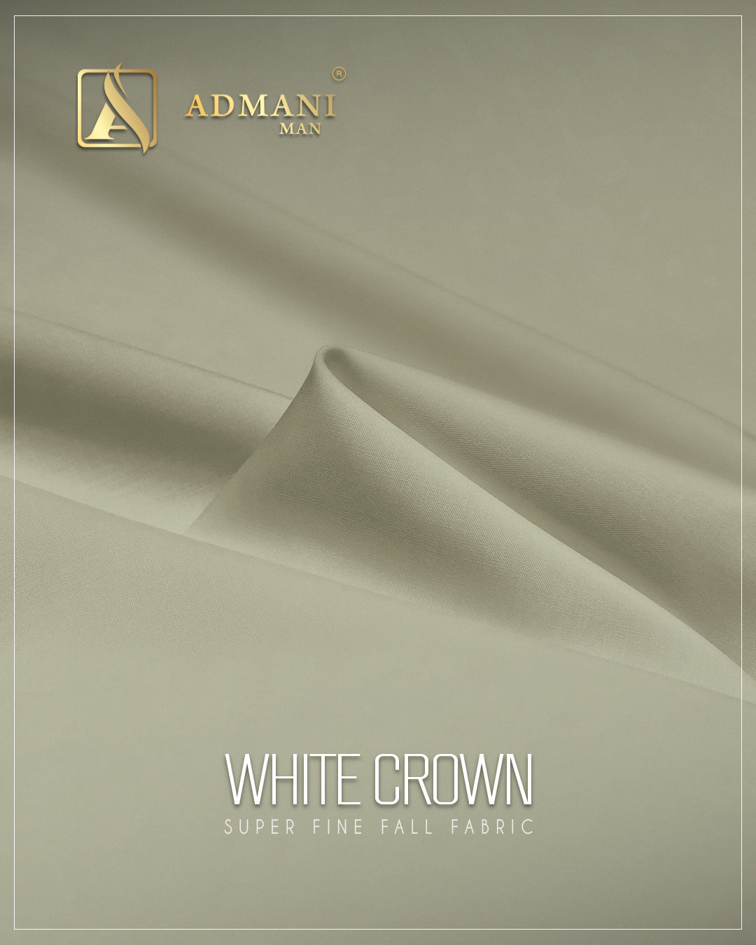 White Crown Olive Green super fine fall fabric for menswear shalwar kameez