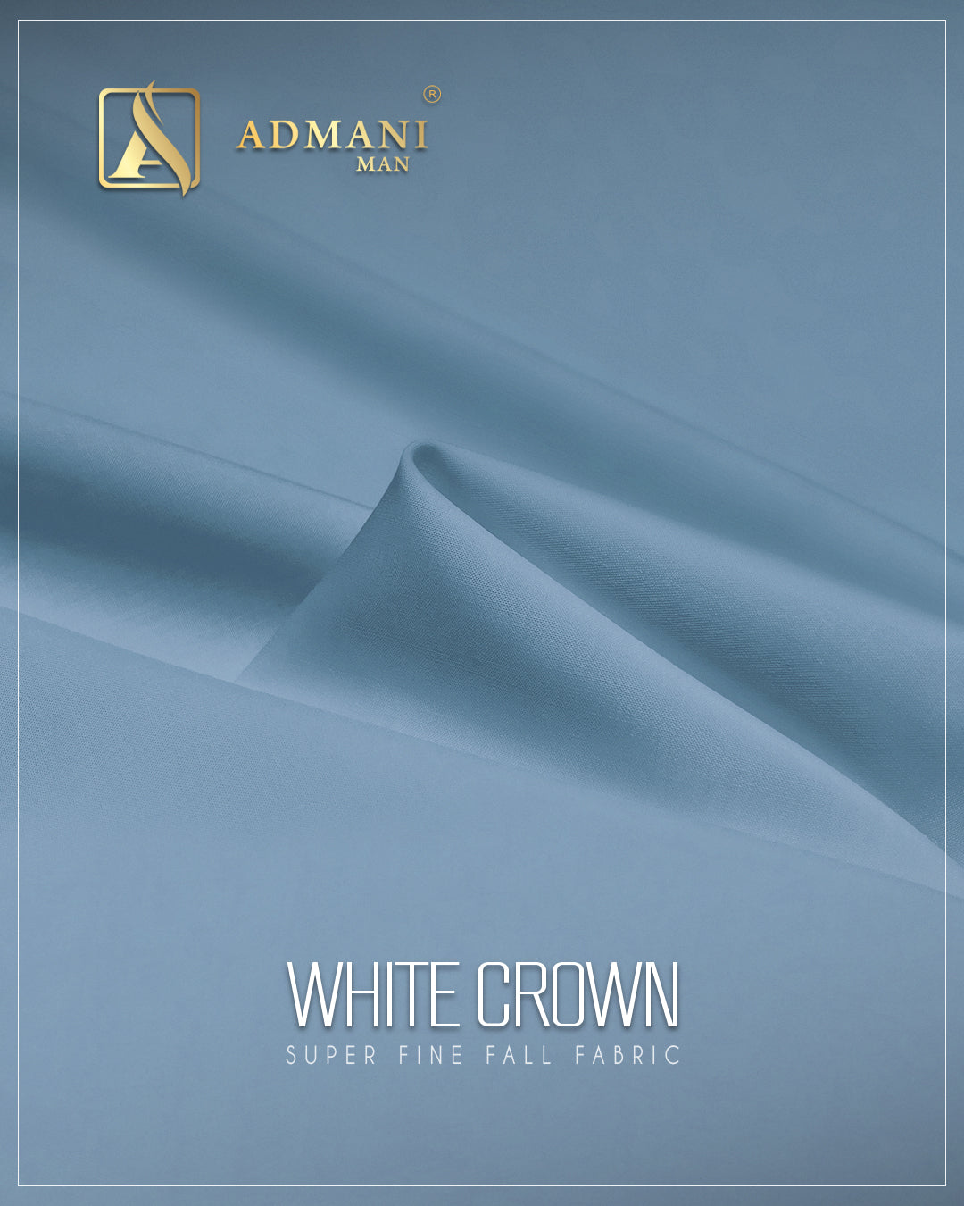 White Crown Sky Blue super fine fall fabric for formal menswear shalwar kameez