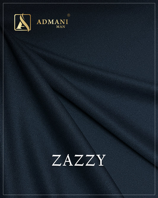 Zazzy Blue Sapphire Unstitched Micro Design Fabric for Men by Admani Menswear Pakistan