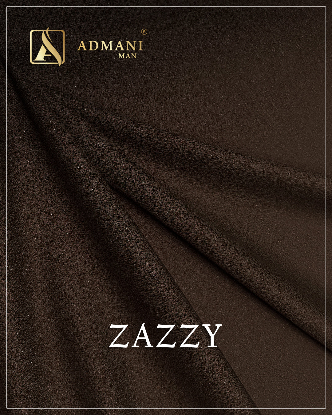 Zazzy Roasted Coffee Unstitched Micro Design Fabric for Men by Admani Menswear Pakistan