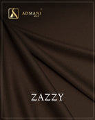 Zazzy Roasted Coffee Unstitched Micro Design Fabric for Men by Admani Menswear Pakistan