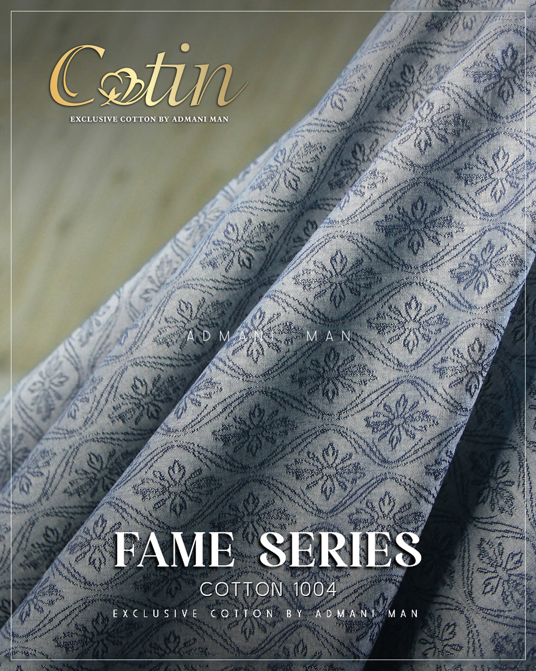 Close-up of Fame Series 1004 Unstitched Shalwar Kameez Fabric – Premium Cotton Texture